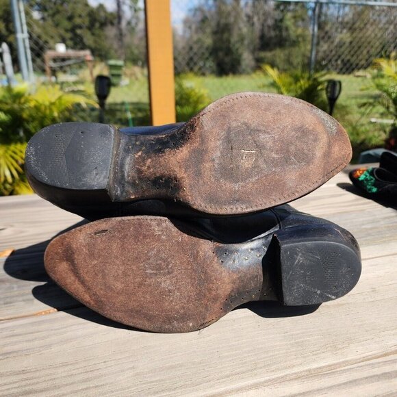 Nocona Imperial Calf Western Boots Men 10 EE Black Western Cowboy NB2005 FLAW - Picture 8 of 16